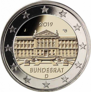 GERMANY 2 EURO 2019 - BUNDESRAT - J - HAMBURG